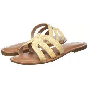 The Drop Monika Raffia Fashion Slip On Flat H-Band Slide All Seasons Sandals 13